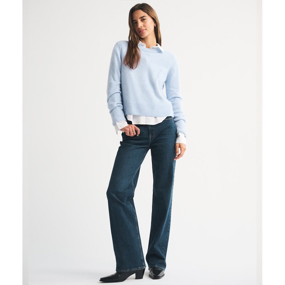 Abercrombie Madeline Merino Blend Sweater in Blue (M) - Picture 9 of 9